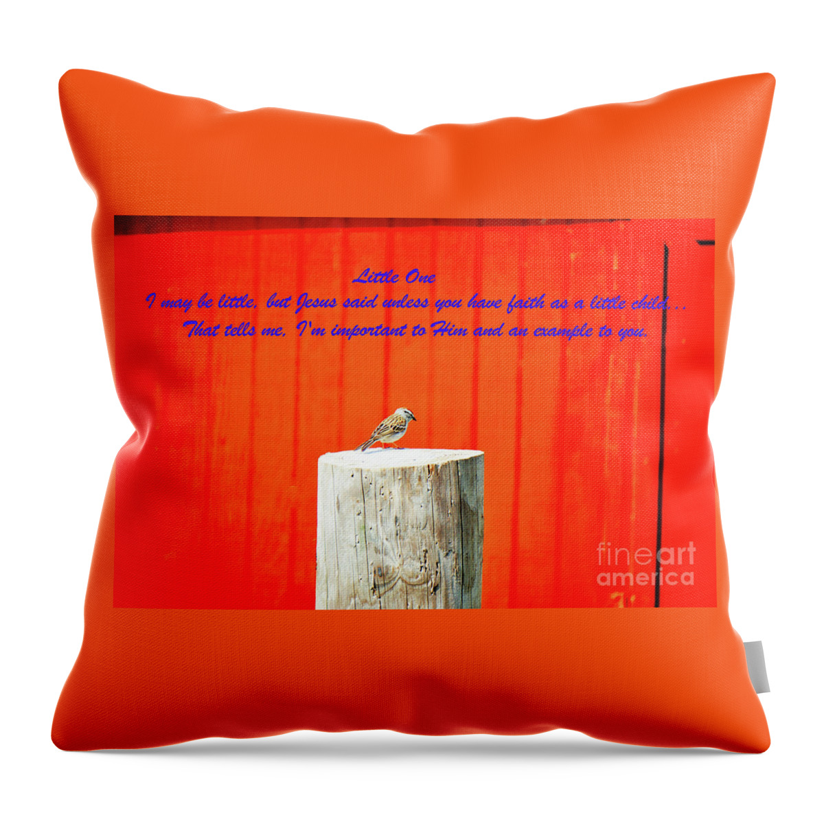 Bird Throw Pillow featuring the photograph Little One by Merle Grenz