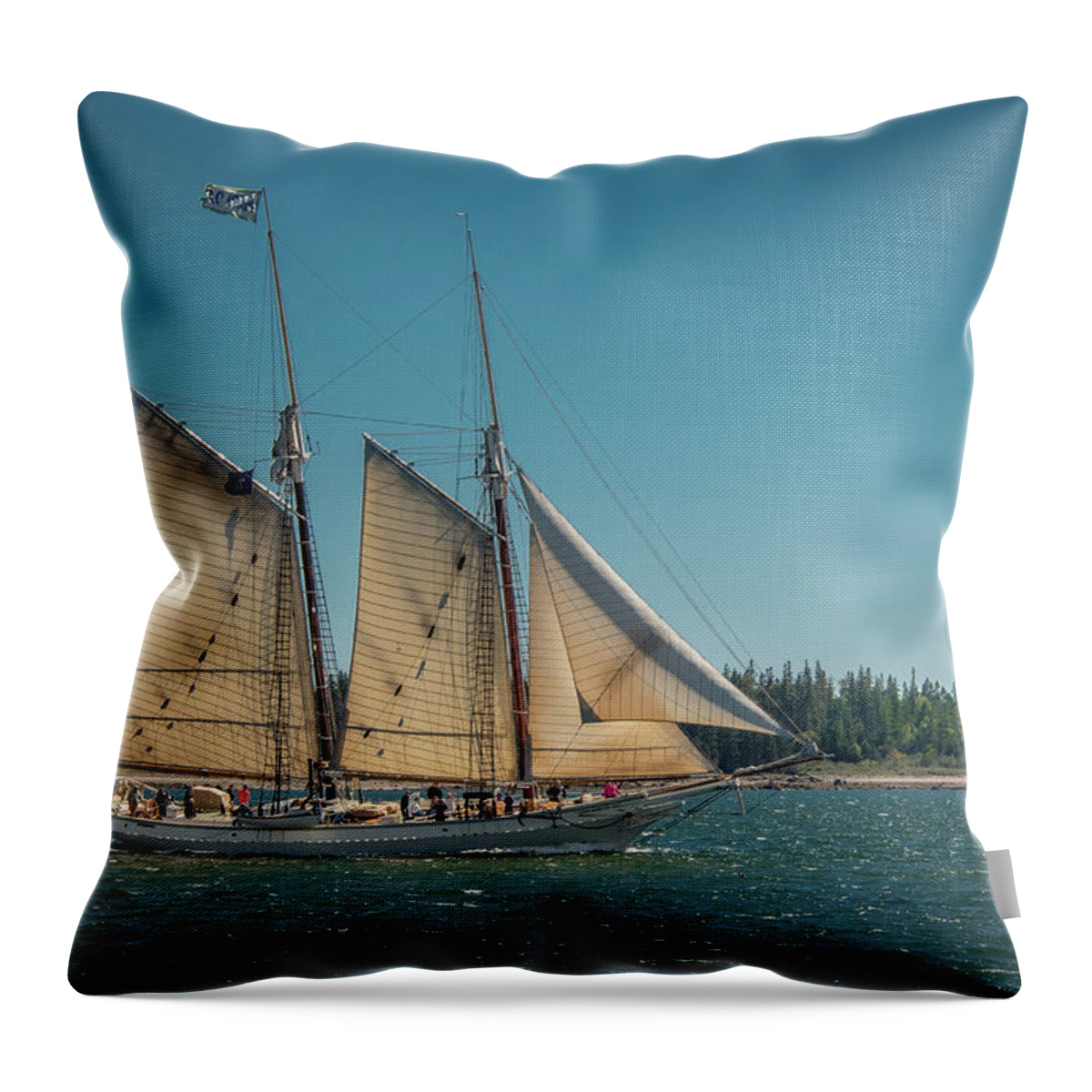 Schooner Throw Pillow featuring the photograph Mary Day by Fred LeBlanc