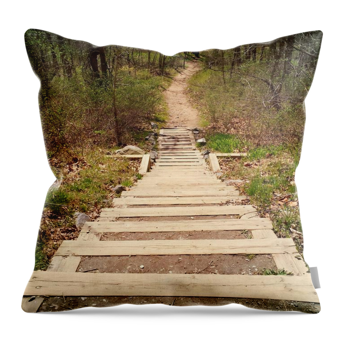 Hike Throw Pillow featuring the photograph Nature Hike by Chris Montcalmo