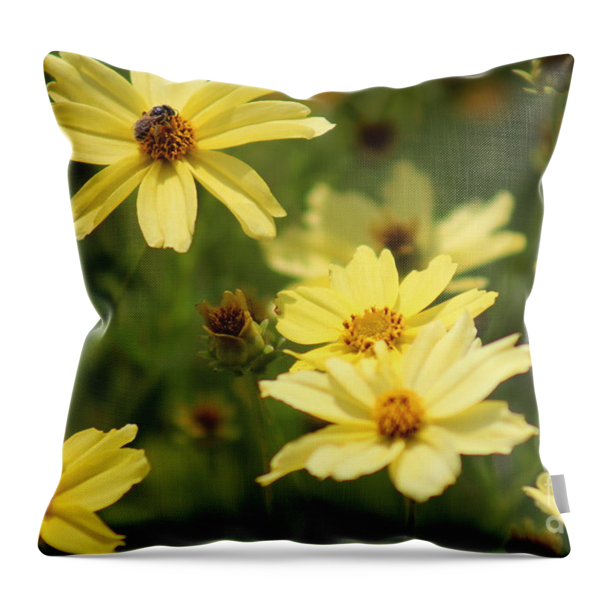 Yellow Throw Pillow featuring the photograph Nature's Beauty 63 by Deena Withycombe