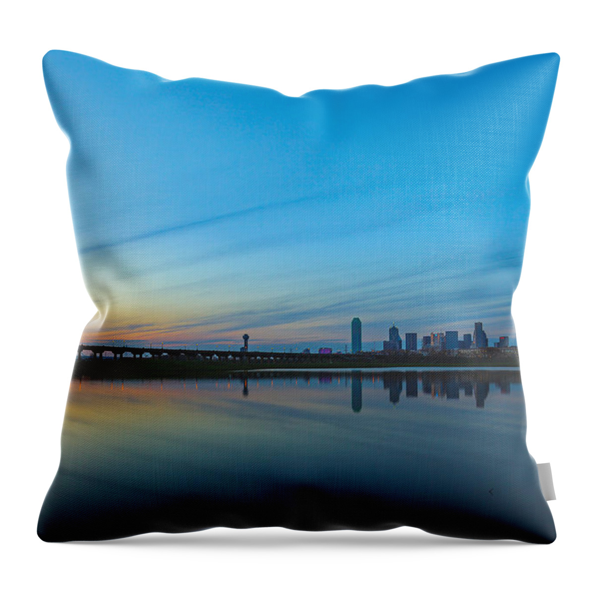 Cityscape Throw Pillow featuring the photograph Night Begins by Peter Hull