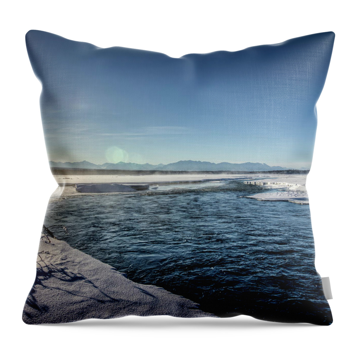 Alaska Throw Pillow featuring the photograph Open Water by Fred Denner