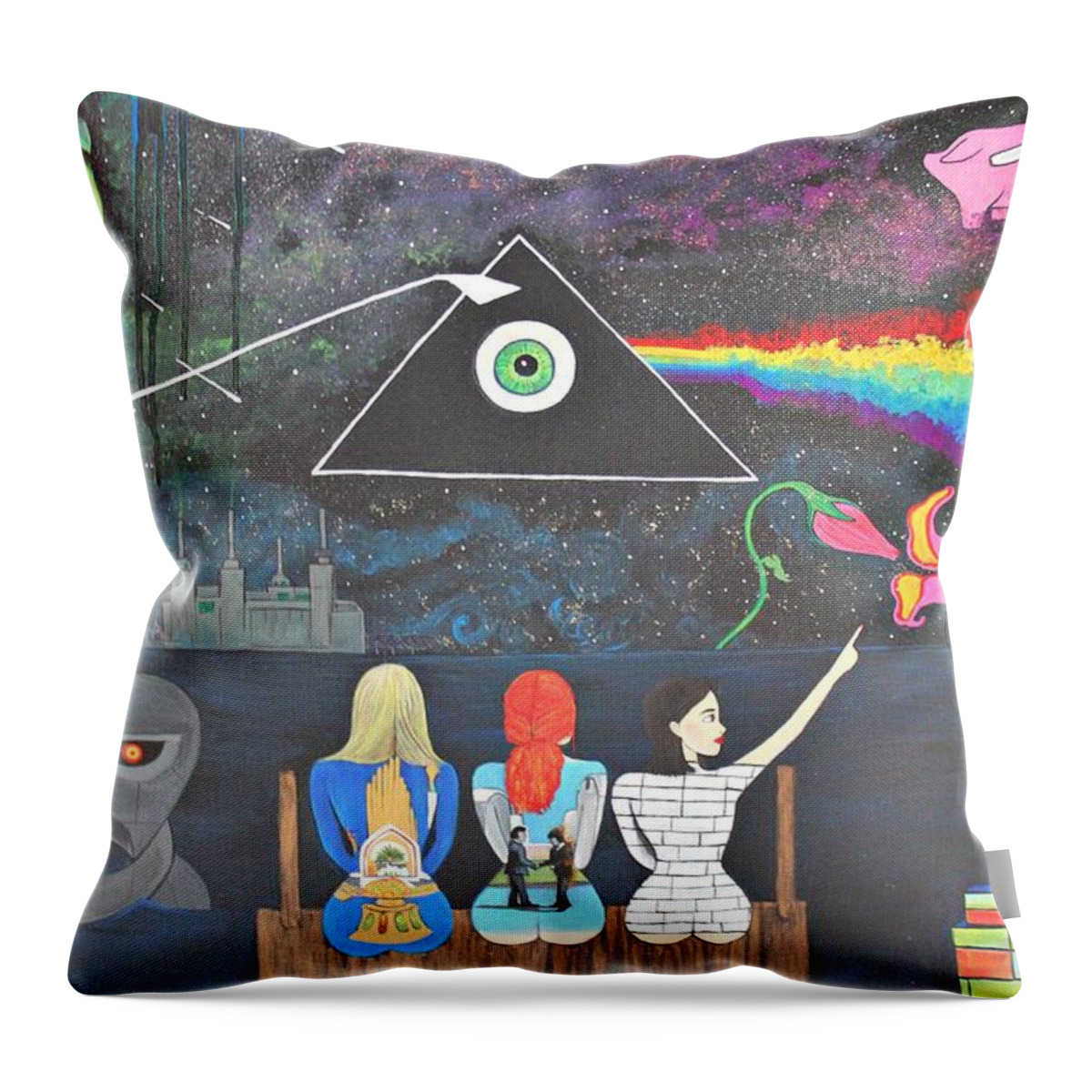 Pink Floyd Trinity Throw Pillow For Sale By Ashley Burbach