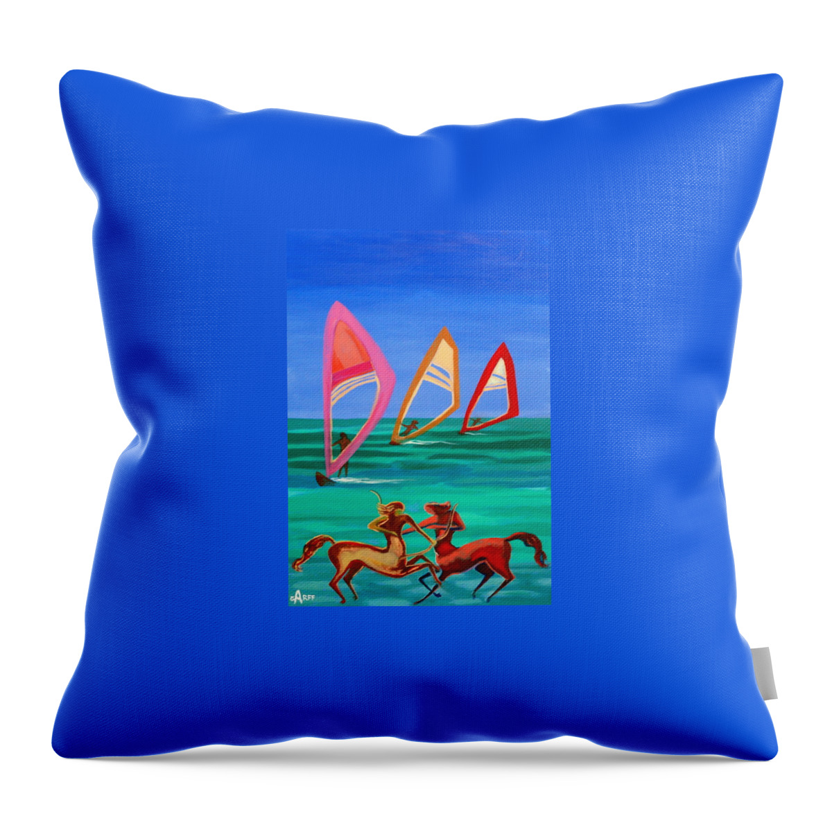 Tigers Throw Pillow featuring the painting Sons of The Sun by Enrico Garff