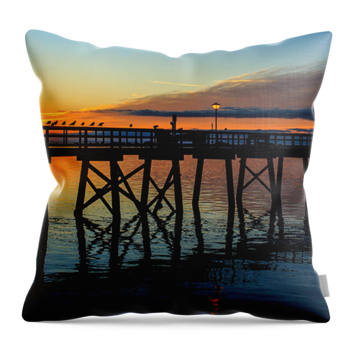 Southport Throw Pillow featuring the photograph Southport Sunrise by Nick Noble