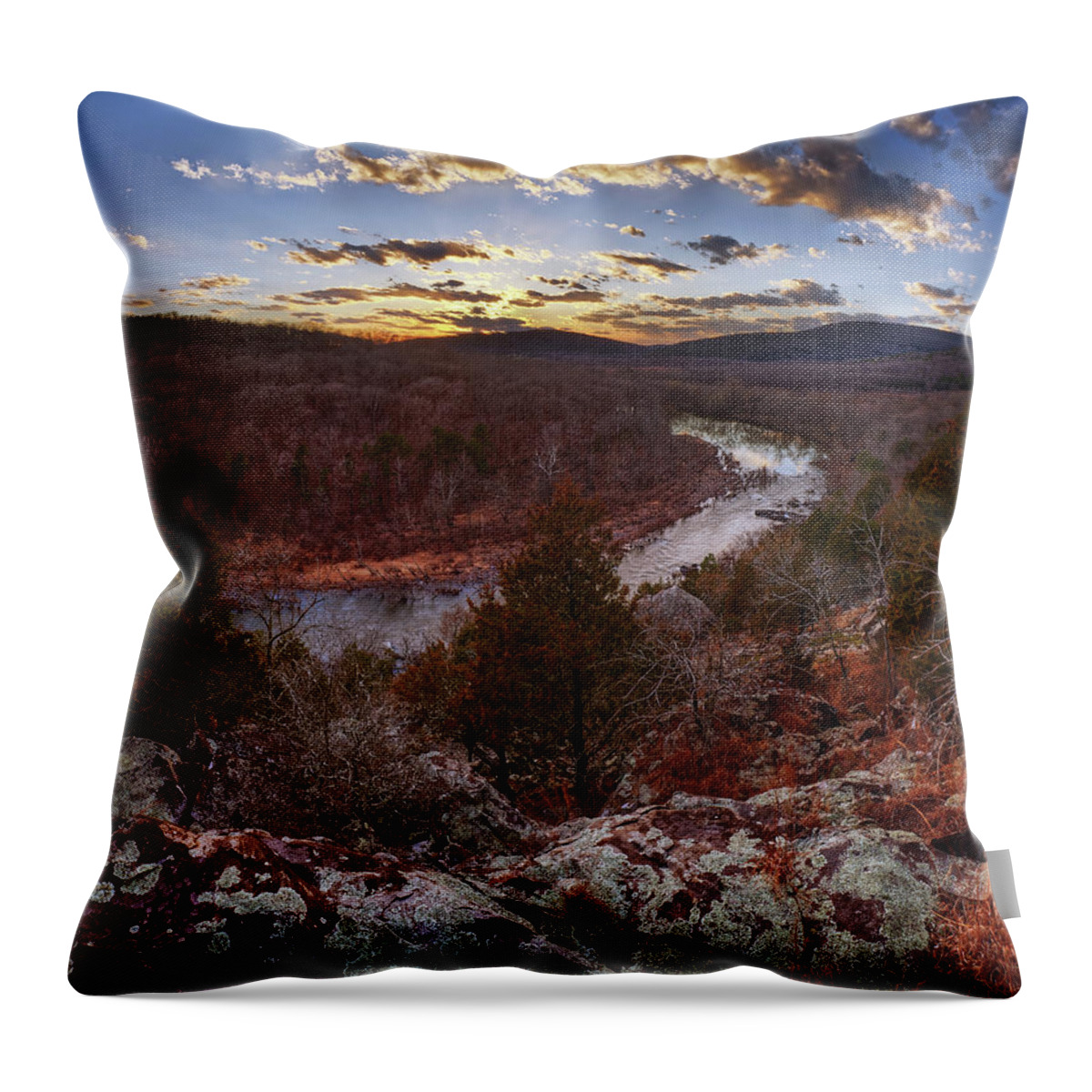 River Throw Pillow featuring the photograph St. Francis River by Robert Charity