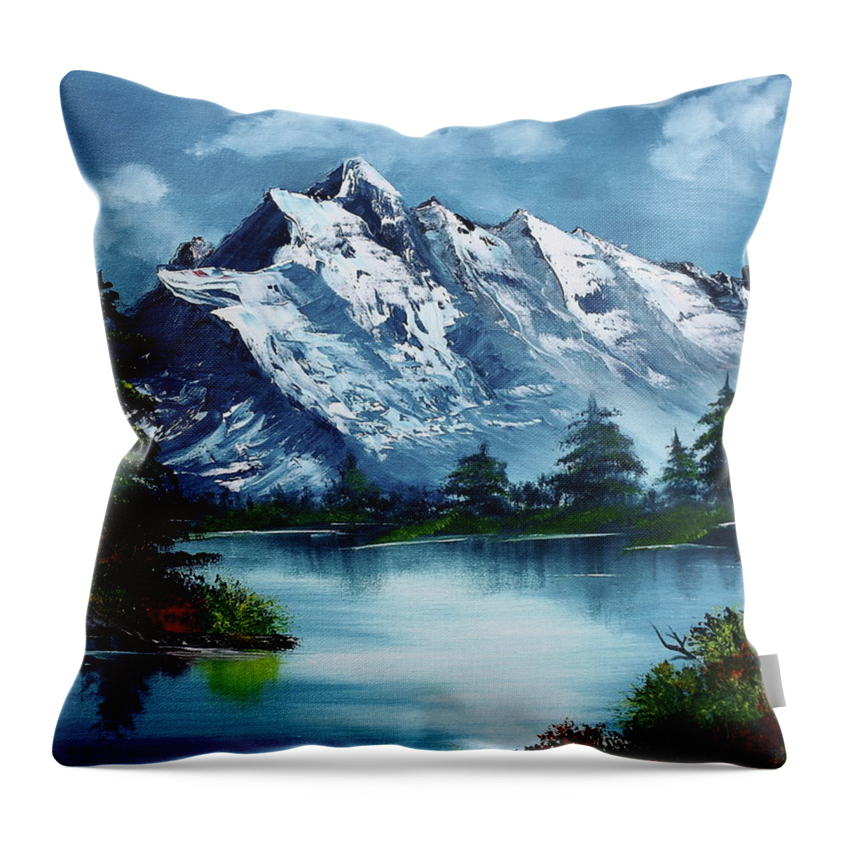  Throw Pillow featuring the painting Take A Breath by Barbara Teller