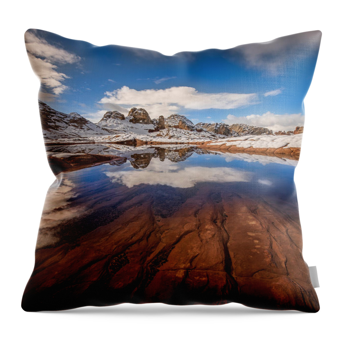 White Pocket Throw Pillow featuring the photograph White Pocket Northern Arizona by Larry Marshall