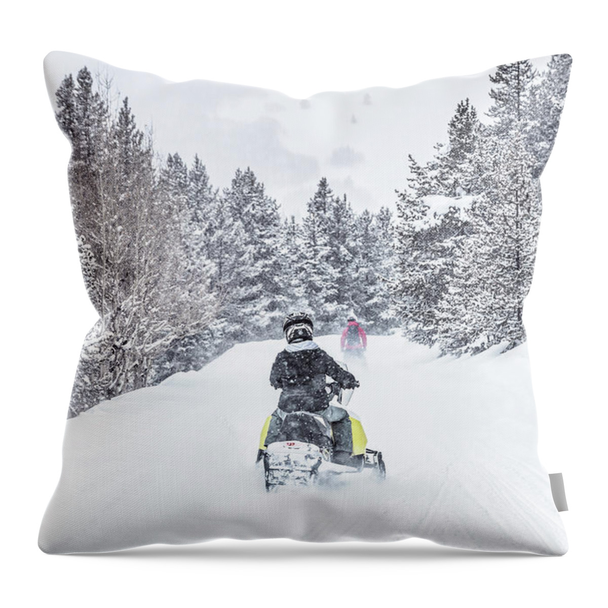 Kremsdorf Throw Pillow featuring the photograph Winter's Way by Evelina Kremsdorf