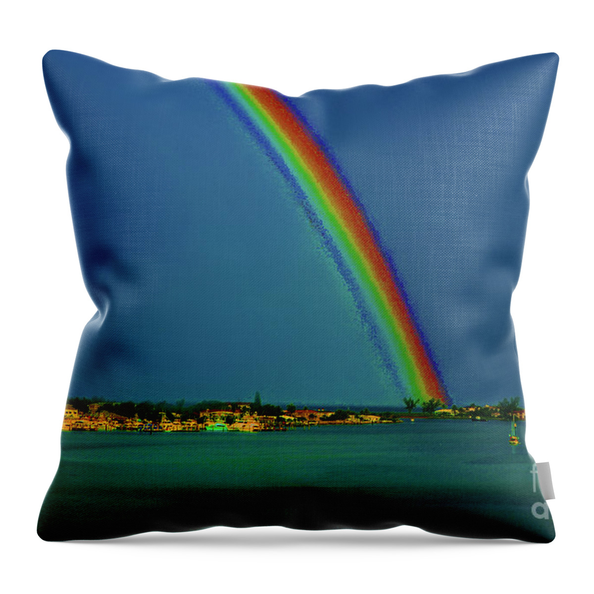 Rainbow Throw Pillow featuring the photograph 17- Somewhere... by Joseph Keane
