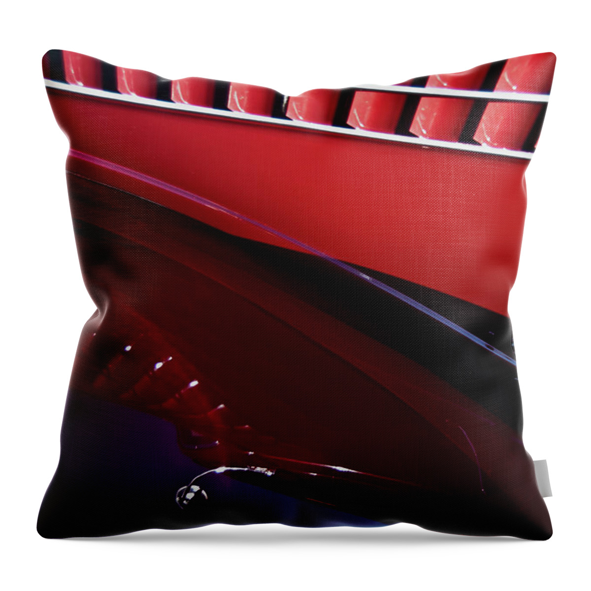 Red Throw Pillow featuring the photograph 1935 Ford V8 Hotrod by Jani Freimann