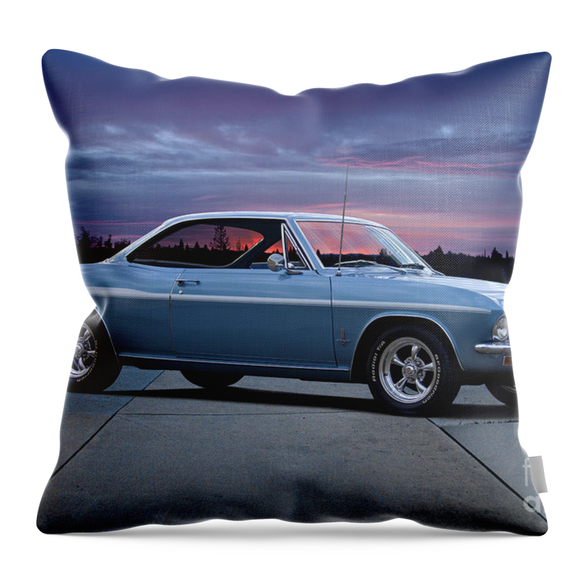 Automobile Throw Pillow featuring the photograph 1965 Corvair Monza by Dave Koontz