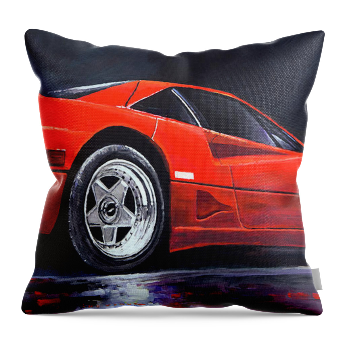 Paintings Throw Pillow featuring the painting 1990 Ferrari F40 by Yuriy Shevchuk