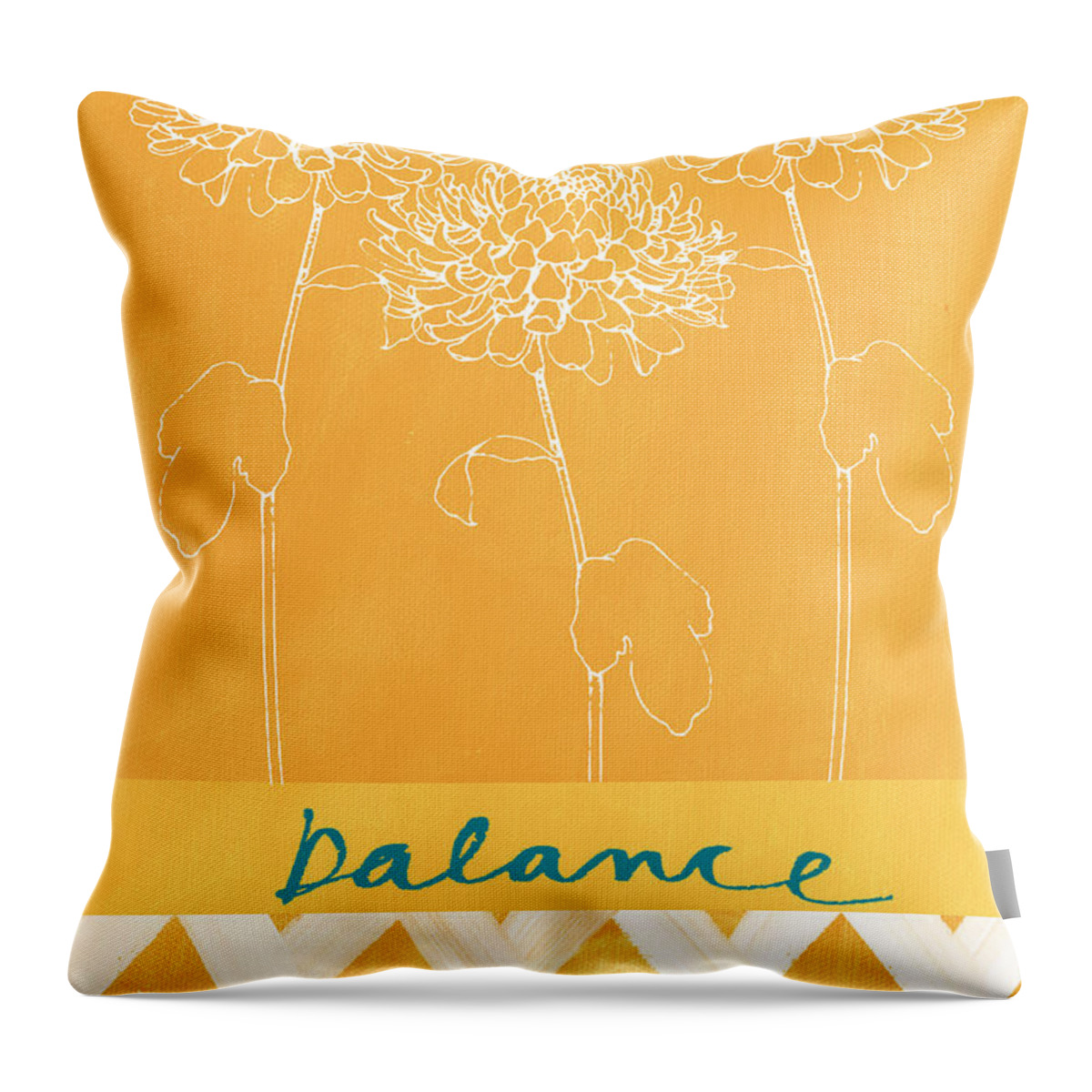 Balance Throw Pillow featuring the painting Balance by Linda Woods