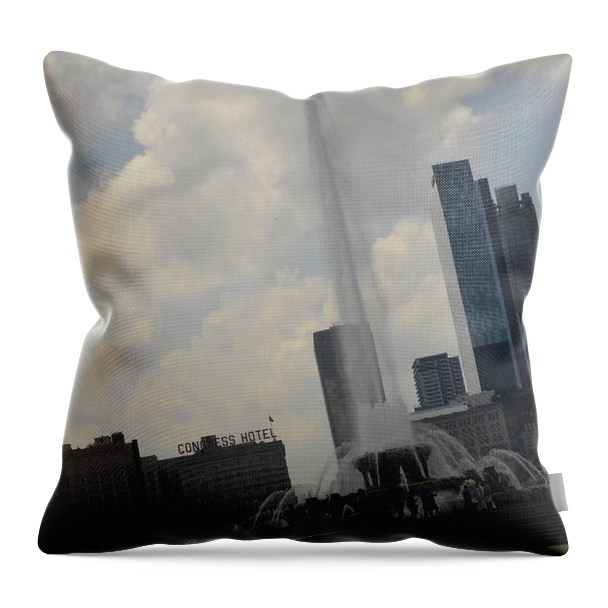 City Throw Pillow featuring the photograph Chicago by Michelle Hoffmann