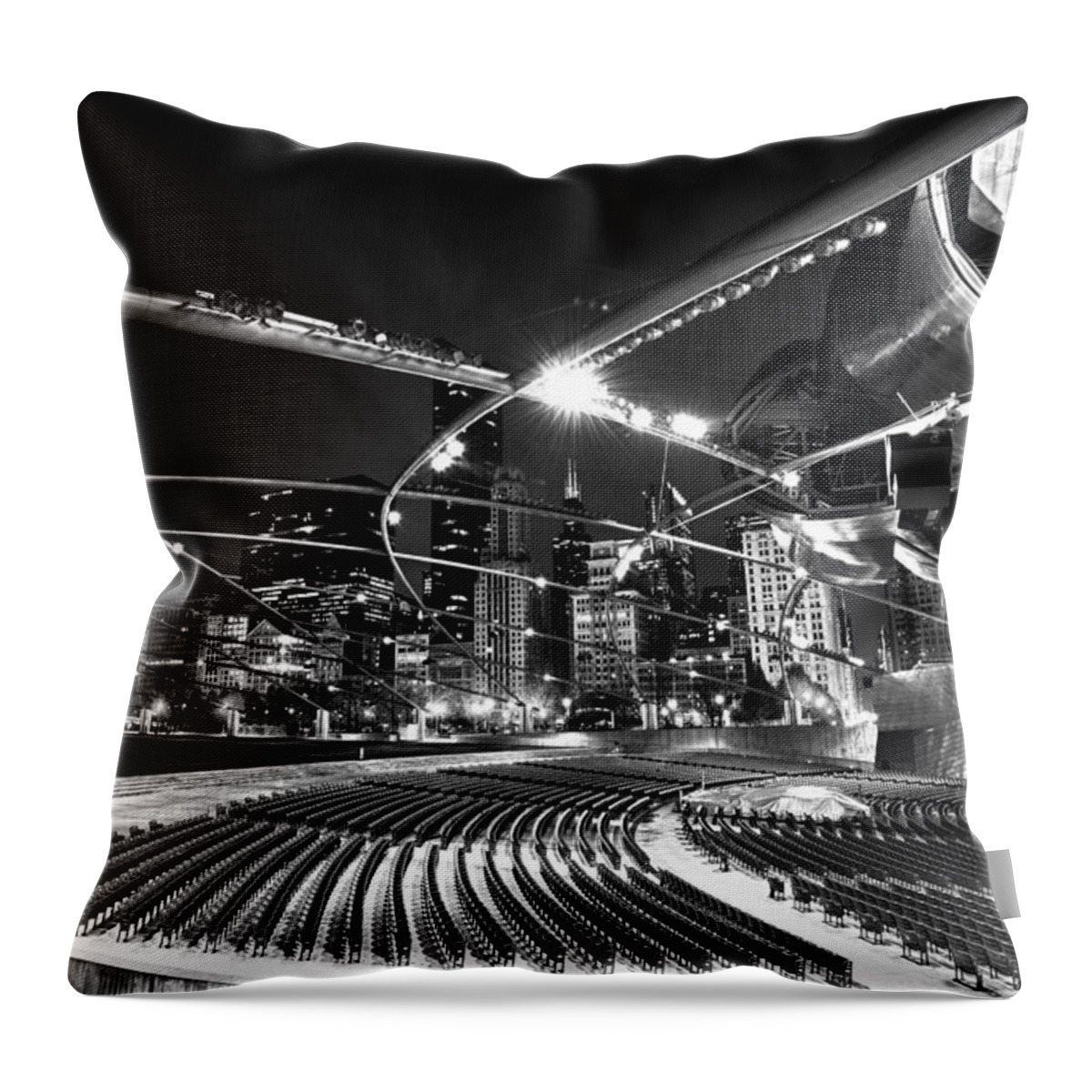 Chicago Throw Pillow featuring the photograph Millennium Park by Sebastian Musial