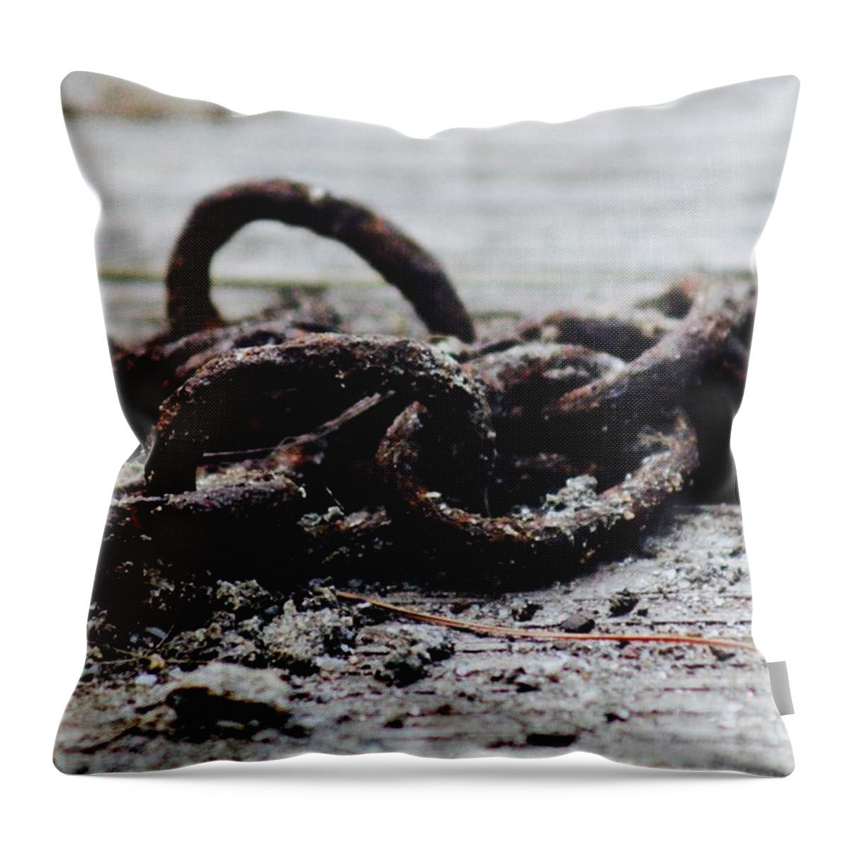 Rust Throw Pillow featuring the photograph Rusty Chain by Deena Withycombe