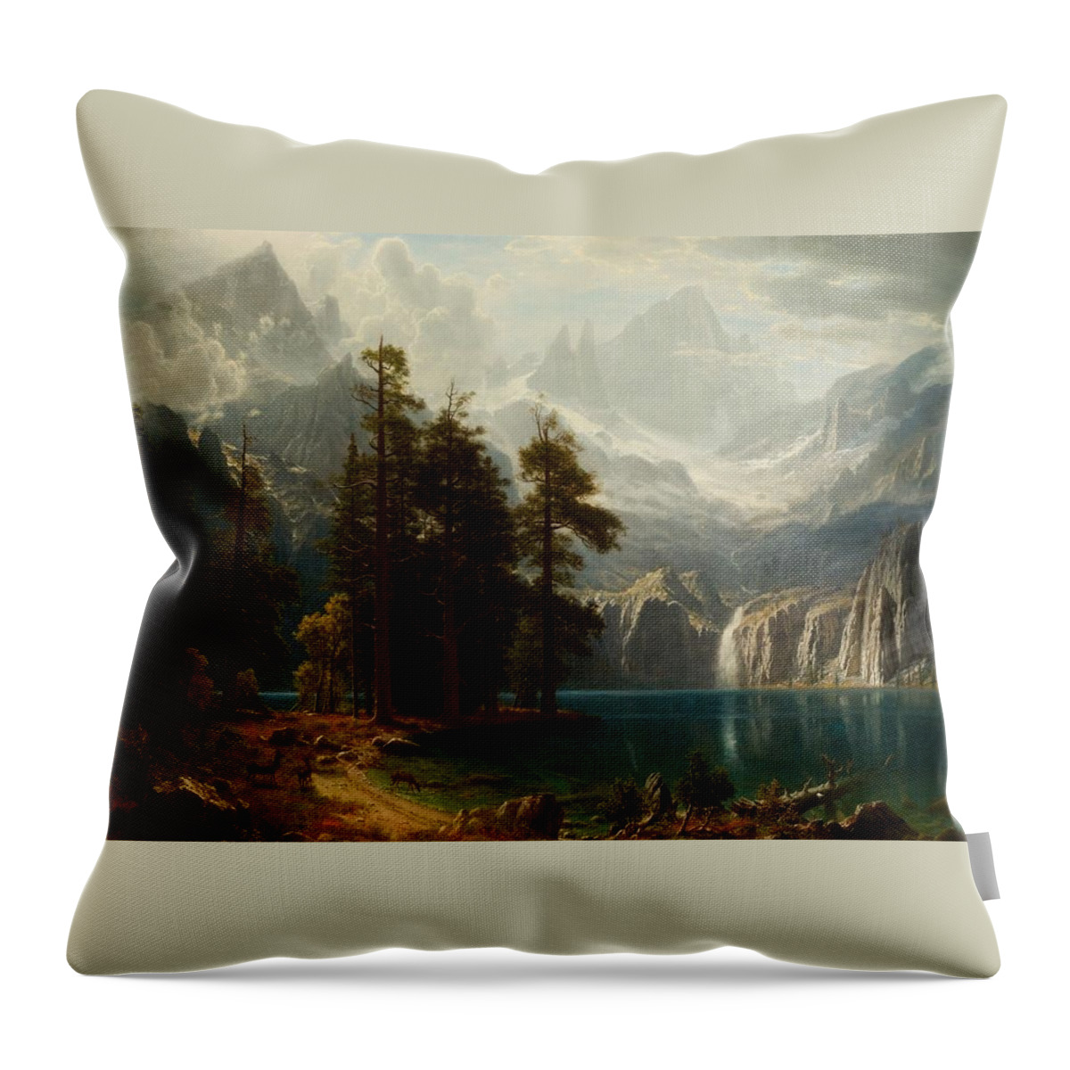 Sierra Nevada Throw Pillow featuring the painting Sierra Nevada by MotionAge Designs