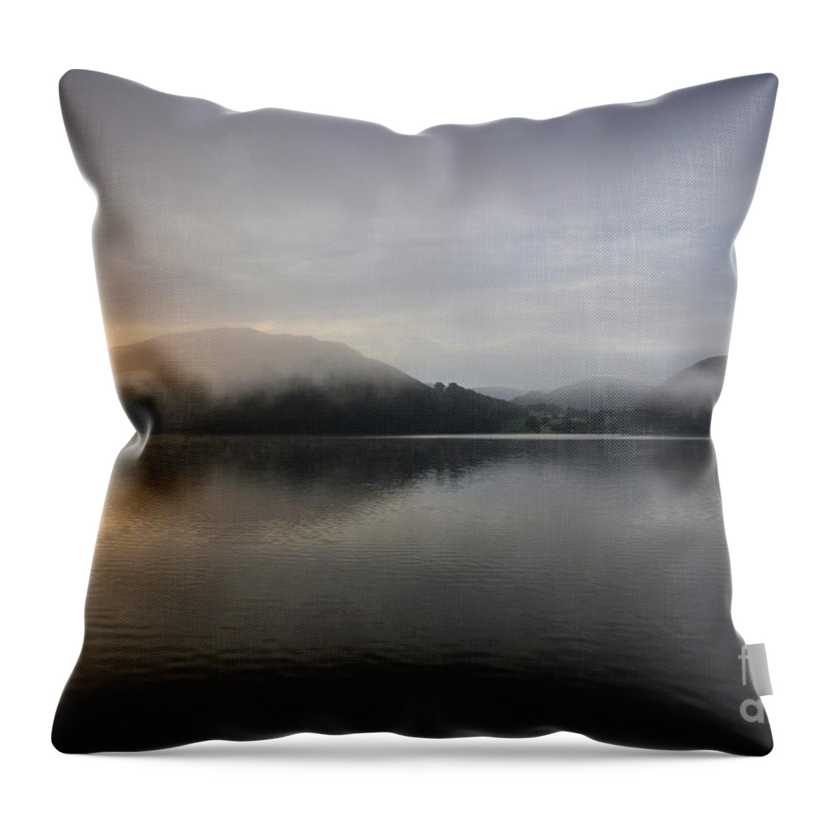 Ullswater Throw Pillow featuring the photograph Ullswater by Smart Aviation