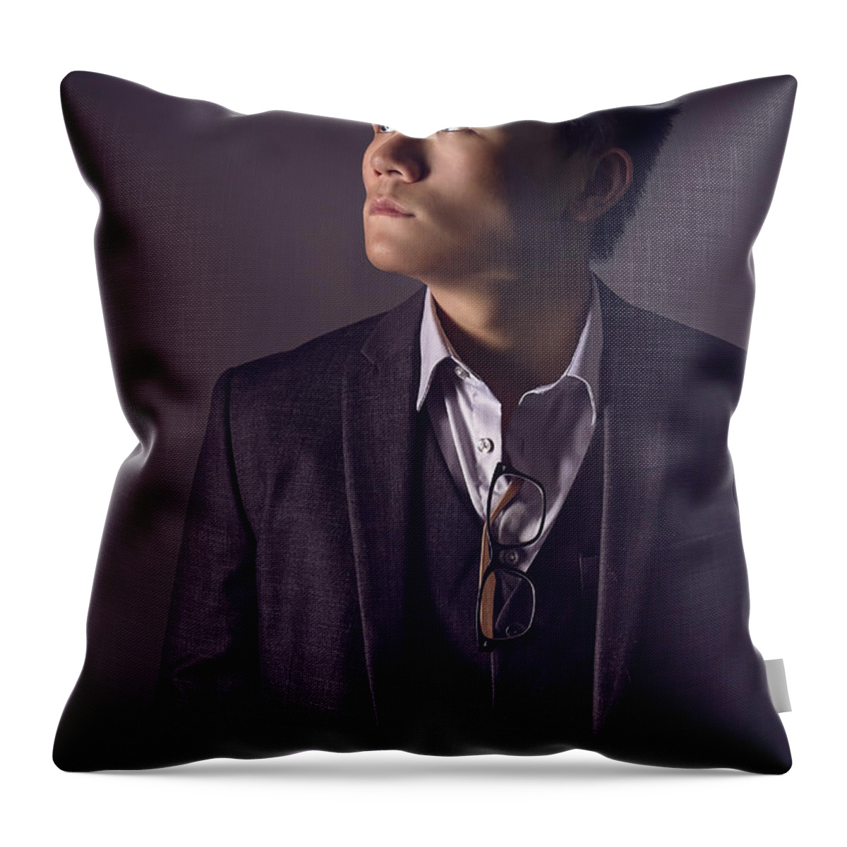 People Throw Pillow featuring the photograph Taiwanesse Model by Peter Lakomy