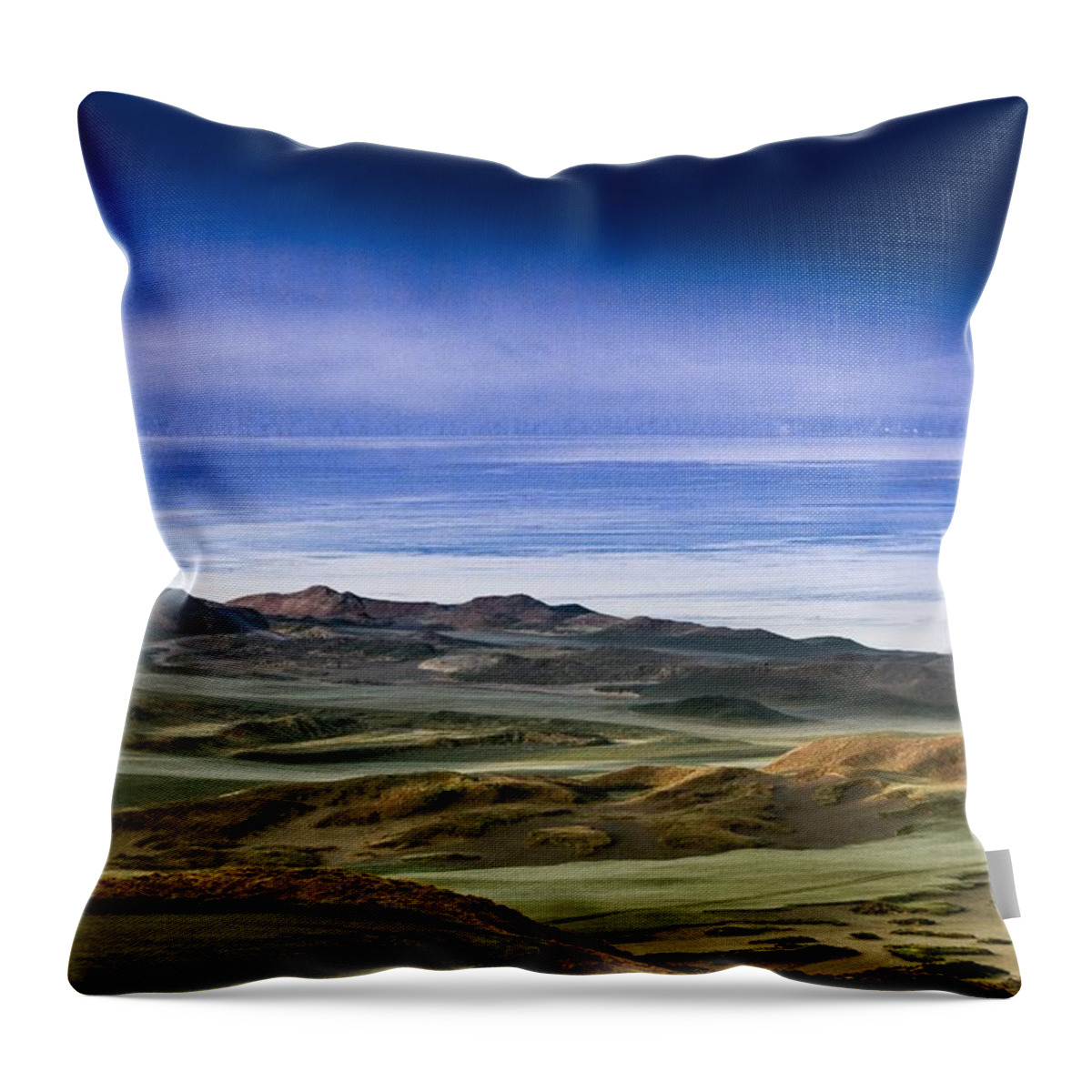Golf Course Throw Pillow featuring the photograph 2015 US Open - Chambers Bay V by E Faithe Lester