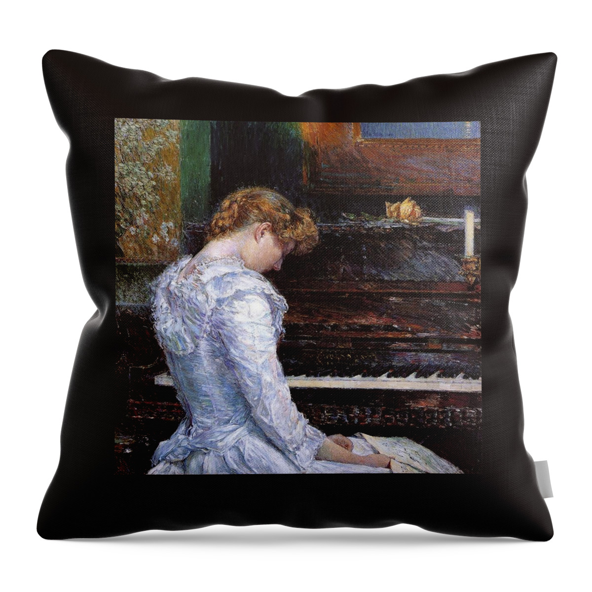 Frederick Childe Hassam (american Throw Pillow featuring the painting 1 by MotionAge Designs