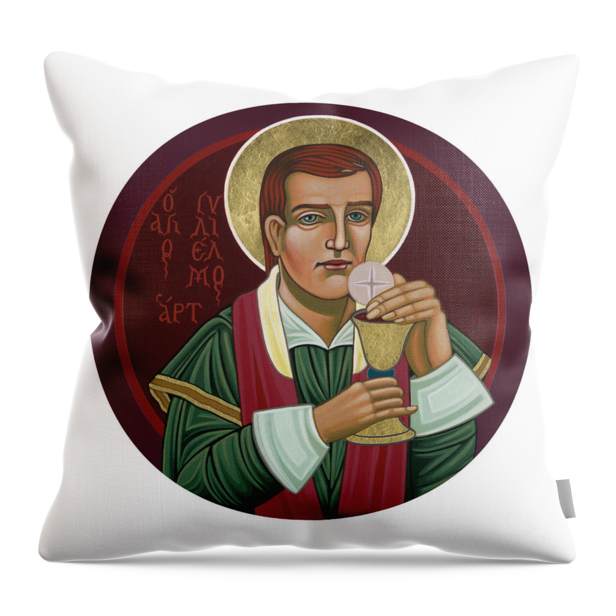 Holy Martyr Blessed William Hart-1583 Throw Pillow featuring the painting 297 Holy Martyr Blessed William Hart -1583 by William Hart McNichols