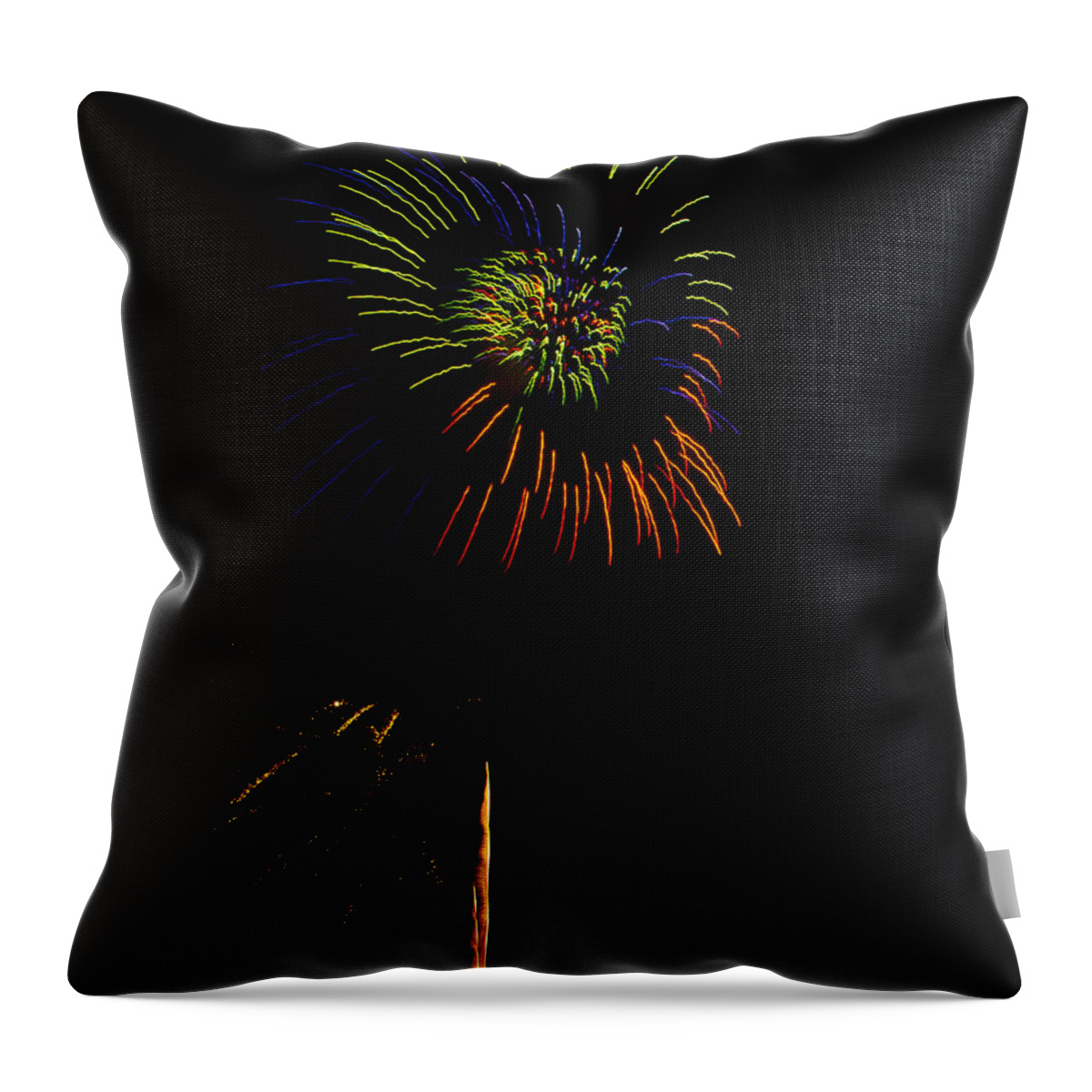 Fireworks Throw Pillow featuring the photograph Fourth of July by Bill Barber