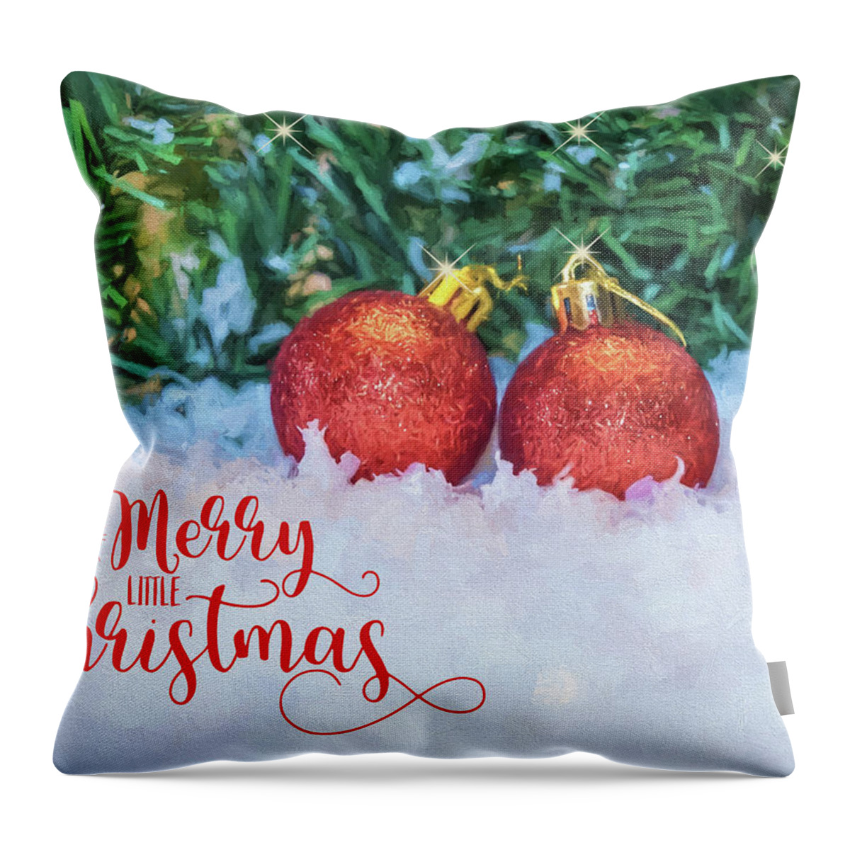 Pines Throw Pillow featuring the photograph Merry Christmas by Cathy Kovarik