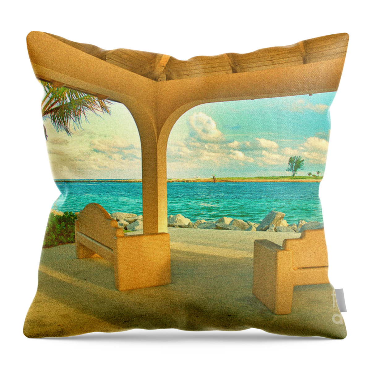 Singer Island Throw Pillow featuring the photograph 31- Respite by Joseph Keane