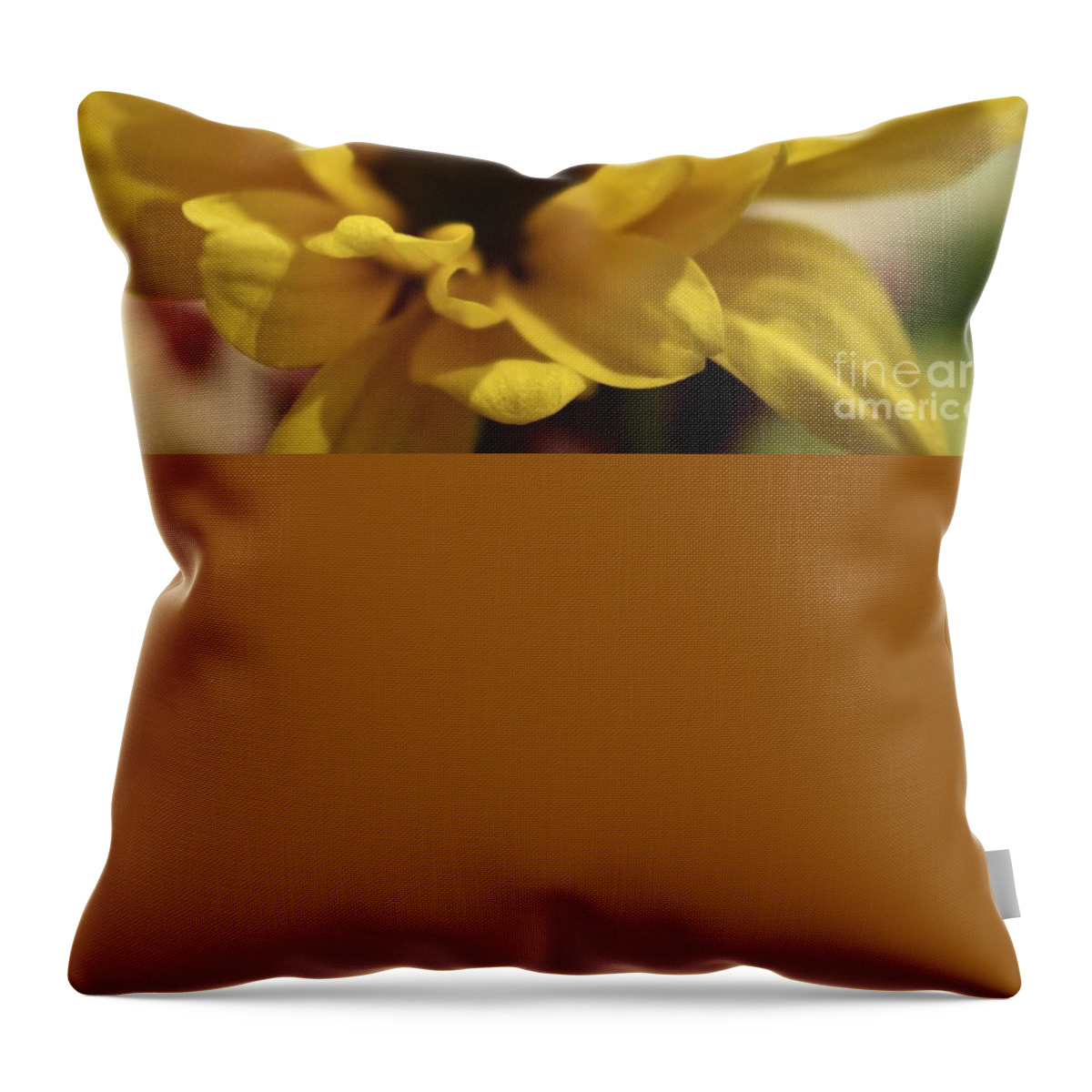 Yellow Throw Pillow featuring the photograph Flowers by Deena Withycombe