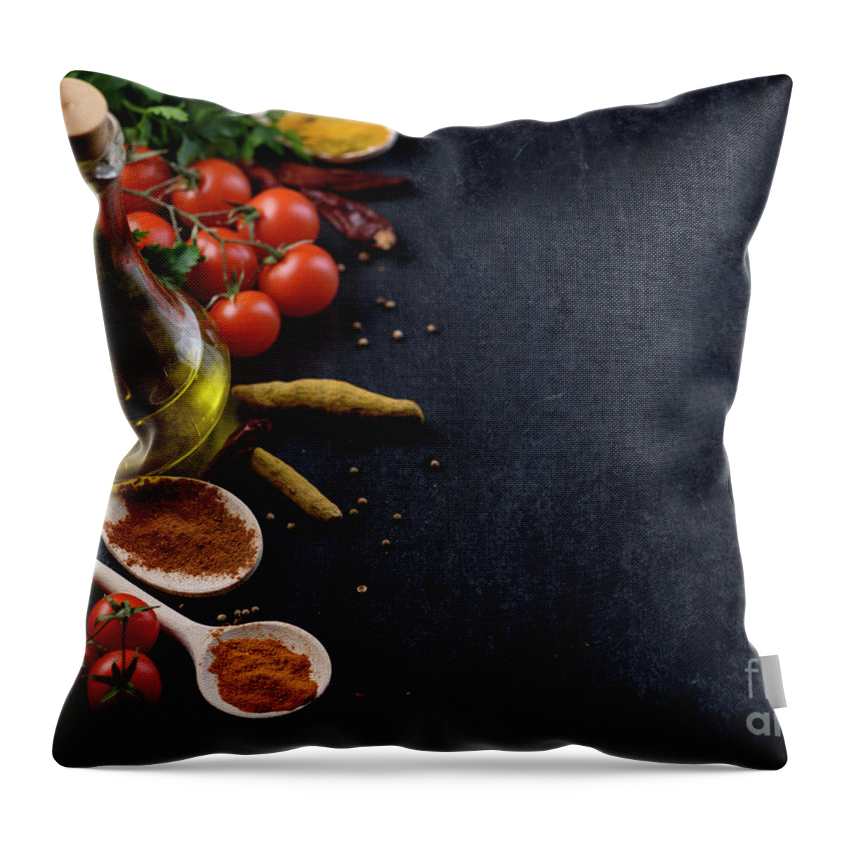 View Throw Pillow featuring the photograph Food ingredients #4 by Jelena Jovanovic