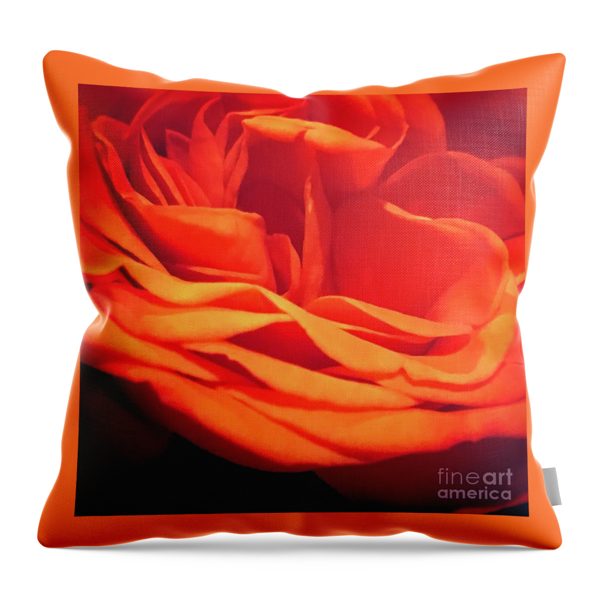 Orange Throw Pillow featuring the photograph Flower by Deena Withycombe