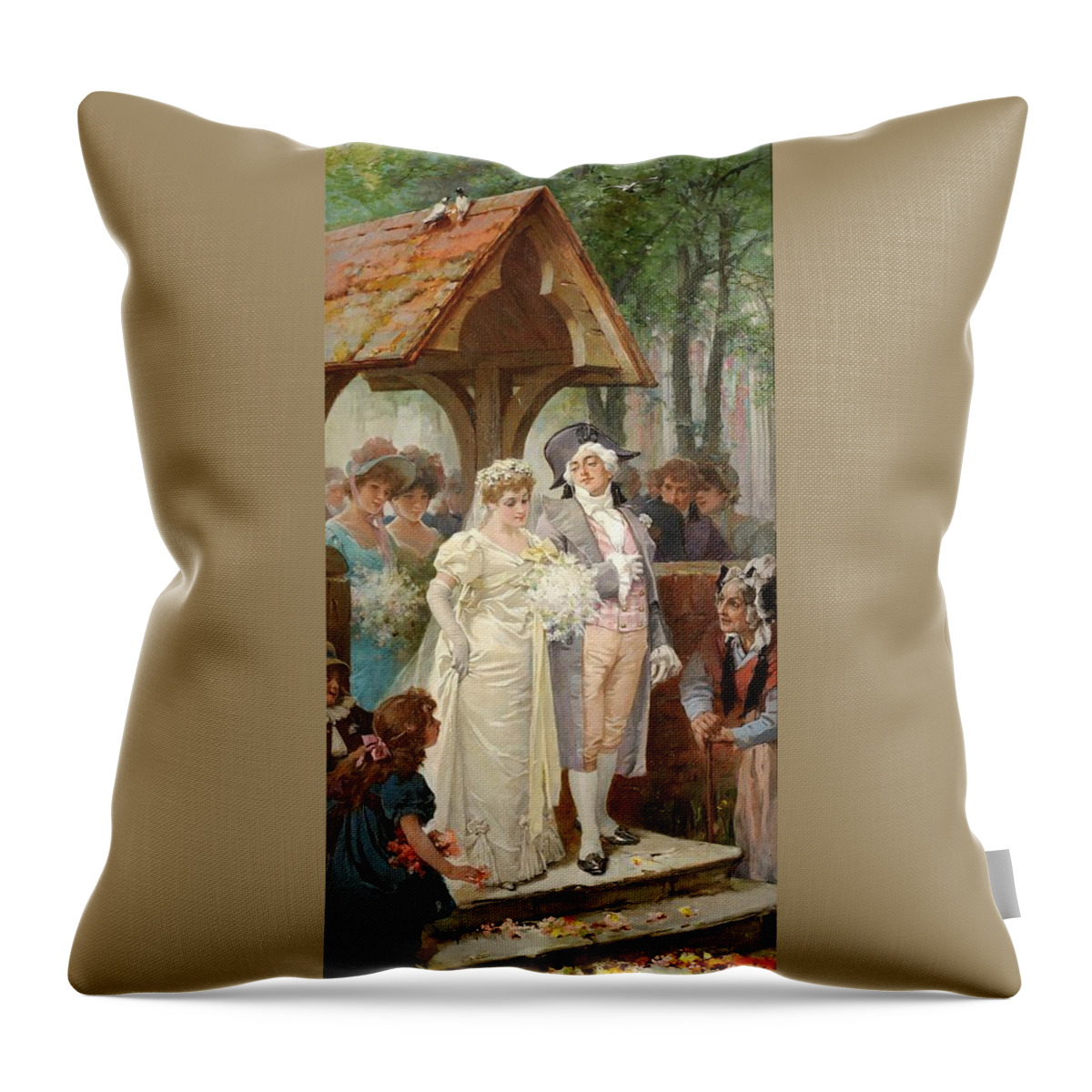 Marcus Stone 1840 - 1921 Throw Pillow featuring the painting Marcus Stone by MotionAge Designs