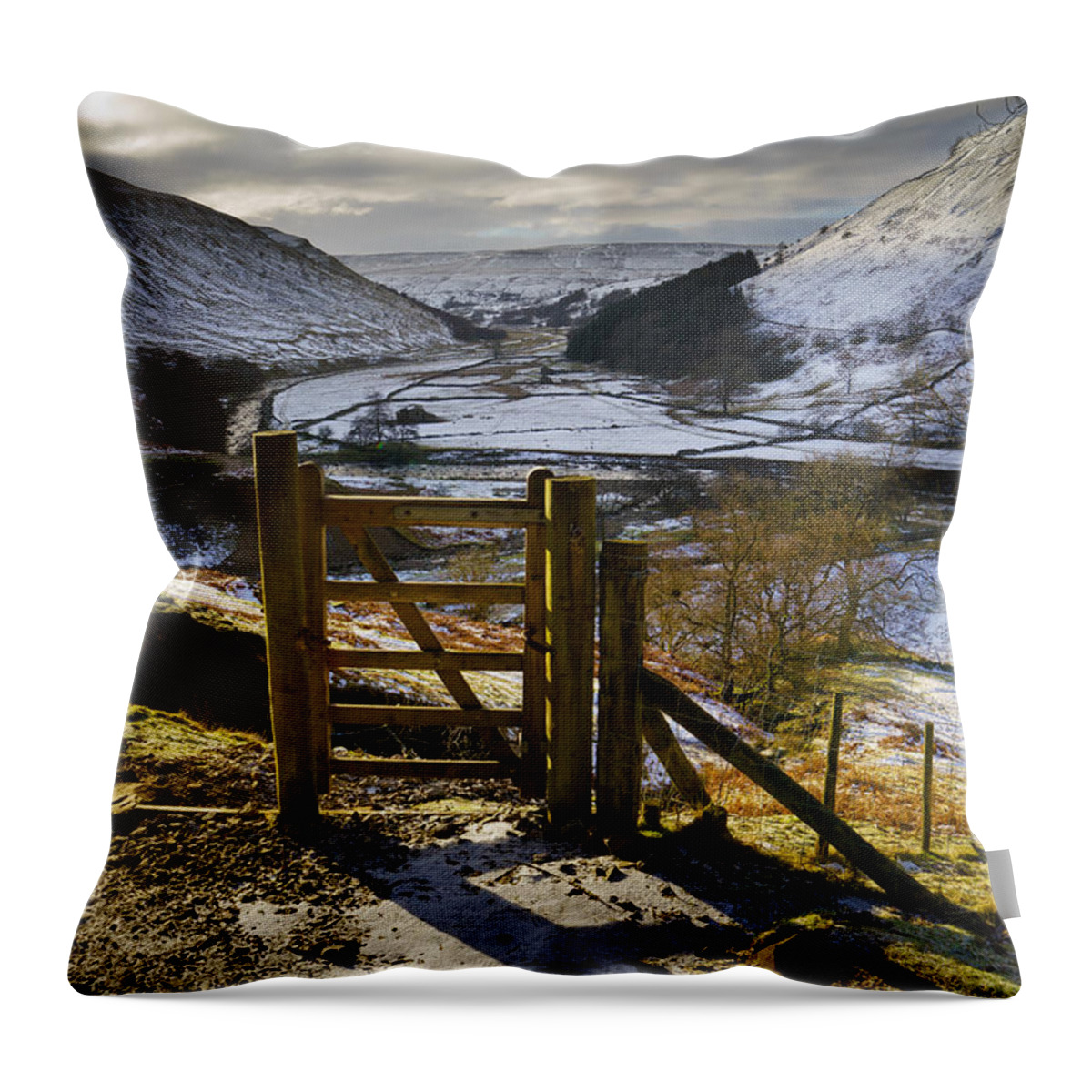 Keld Throw Pillow featuring the photograph Swaledale by Smart Aviation