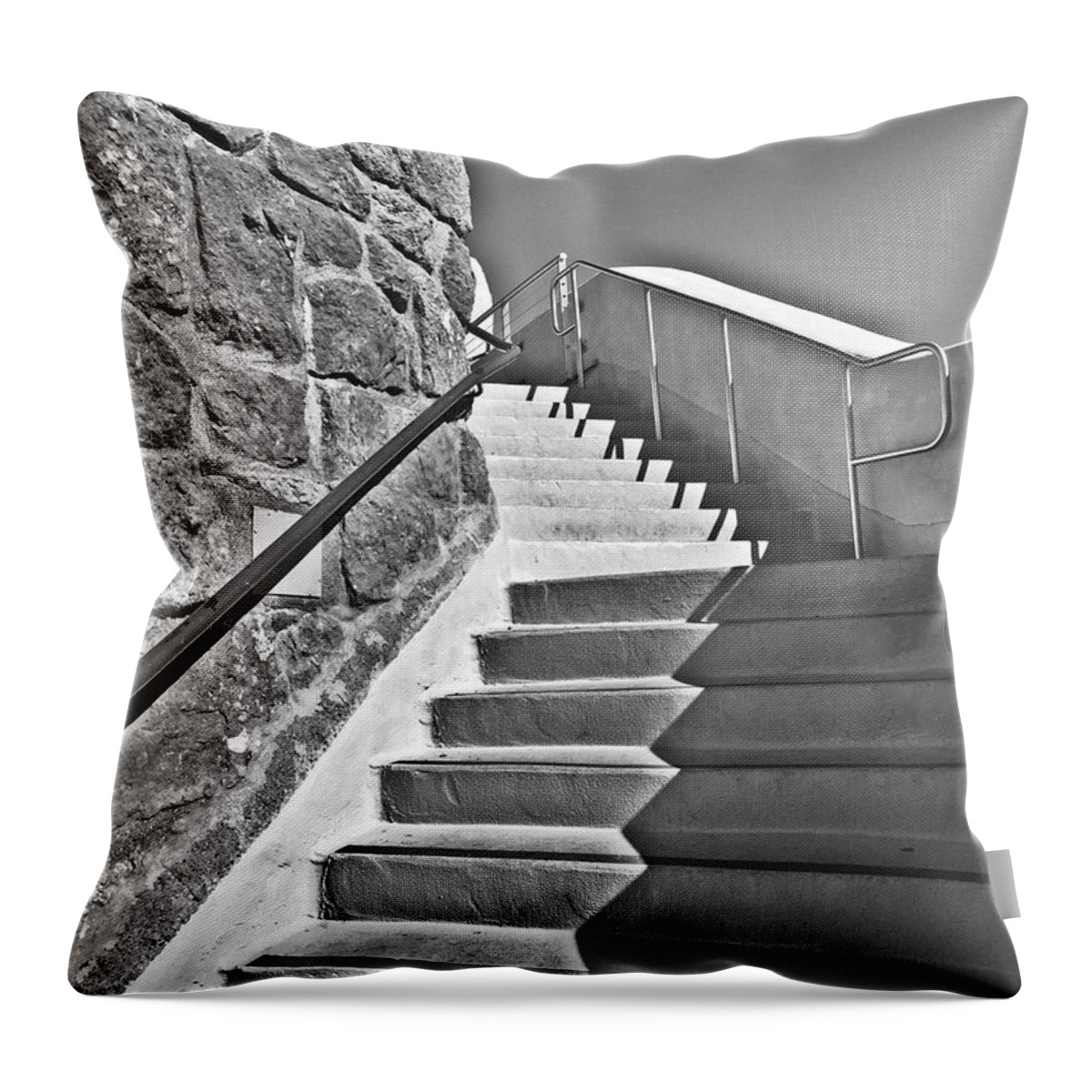 Black And White Throw Pillow featuring the photograph 60/40 by Brad Hodges