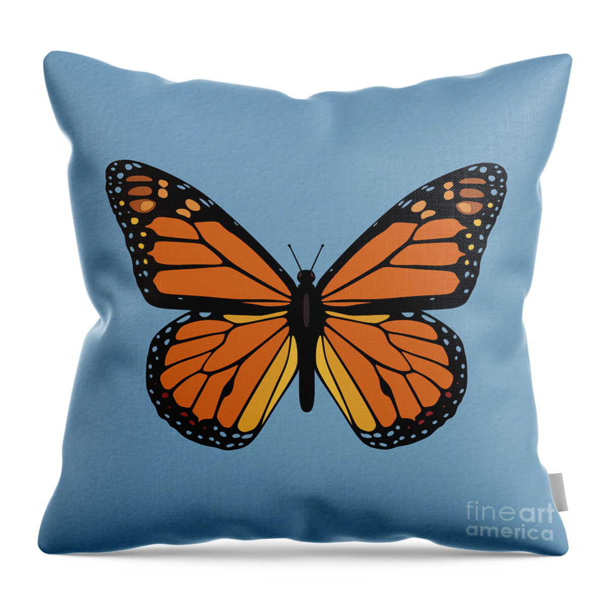 Monarch Butterfly Throw Pillow featuring the photograph 74- Monarch Butterfly by Joseph Keane