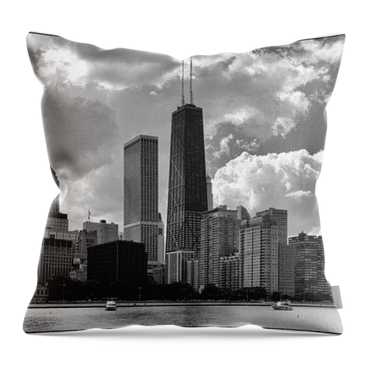 Chicago Throw Pillow featuring the photograph A Chicago Skyline by John Roach