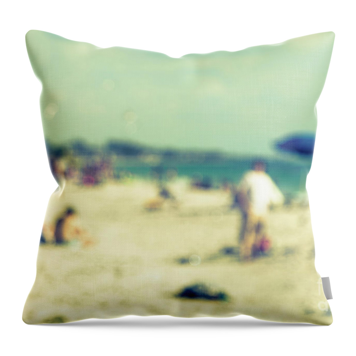 Beach Throw Pillow featuring the photograph a day at the beach I by Hannes Cmarits