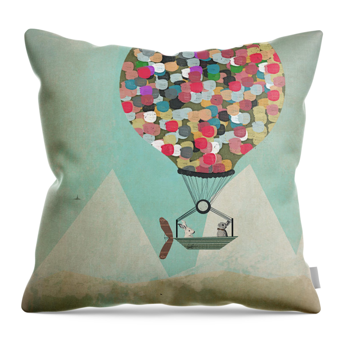 Adventure Throw Pillow featuring the painting A Little Adventure by Bri Buckley