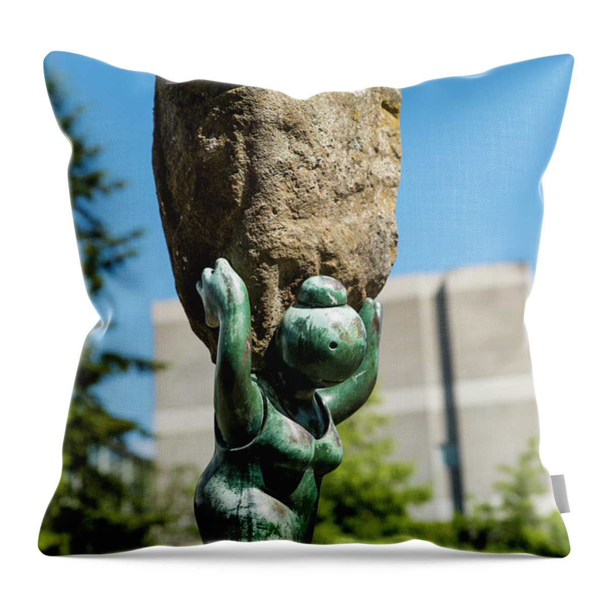 Sculpture Throw Pillow featuring the photograph A Load of Homework by Tom Cochran