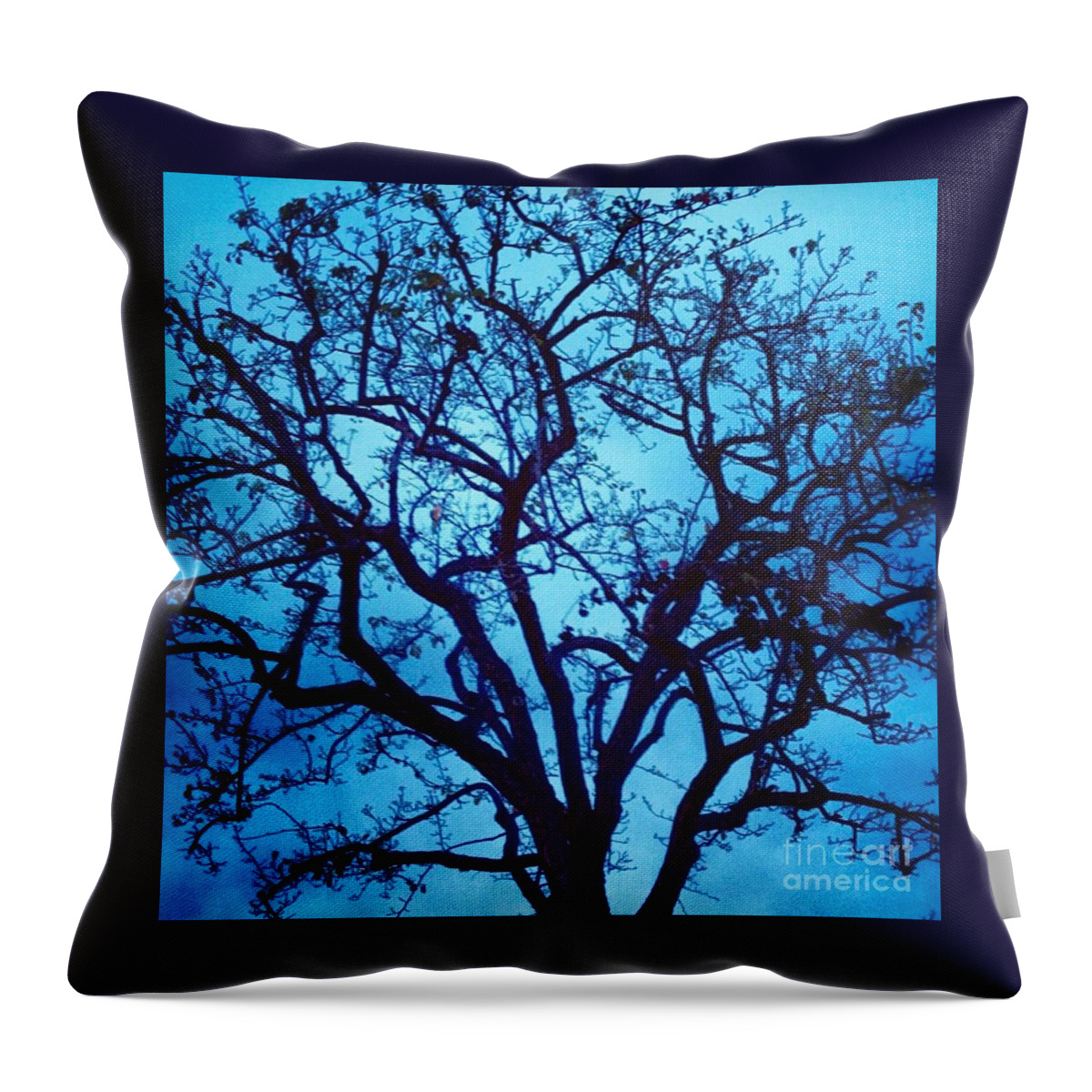Tree Throw Pillow featuring the photograph A Moody Broad by Denise Railey