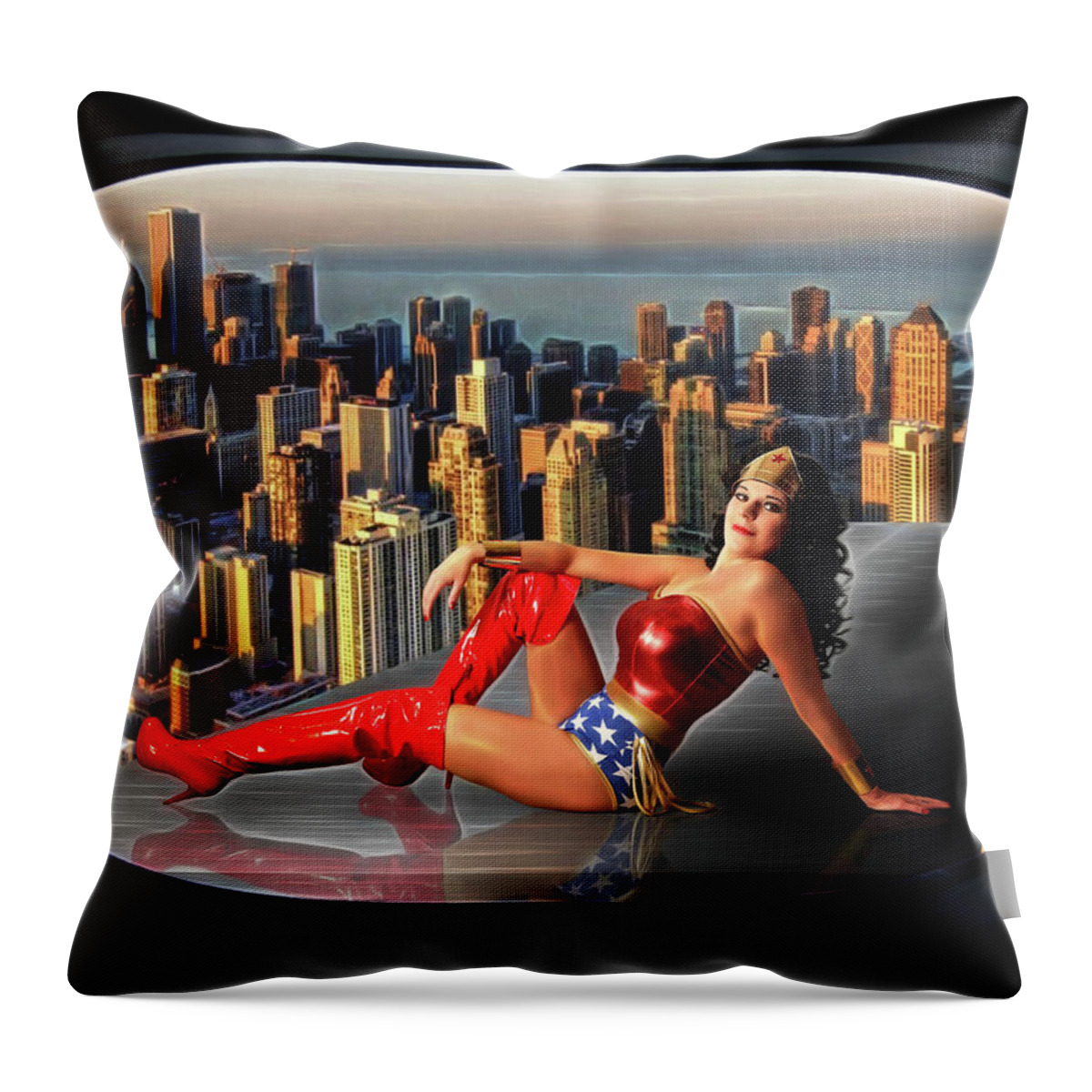 Wonder Throw Pillow featuring the photograph A Seat With A View by Jon Volden