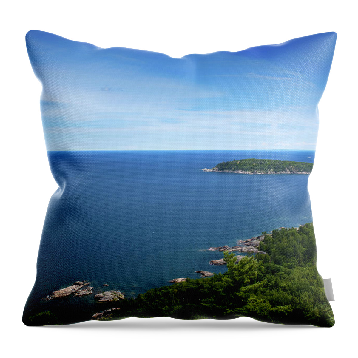  Throw Pillow featuring the photograph A View from Sugarloaf Mountain by Dan Hefle