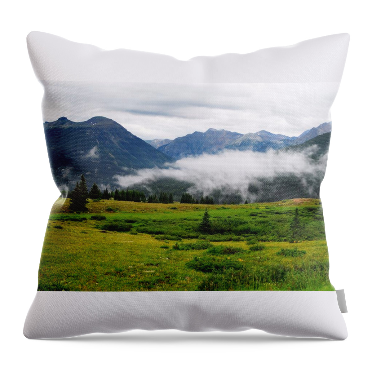 Mountains Throw Pillow featuring the photograph Above The Clouds by Brad Hodges