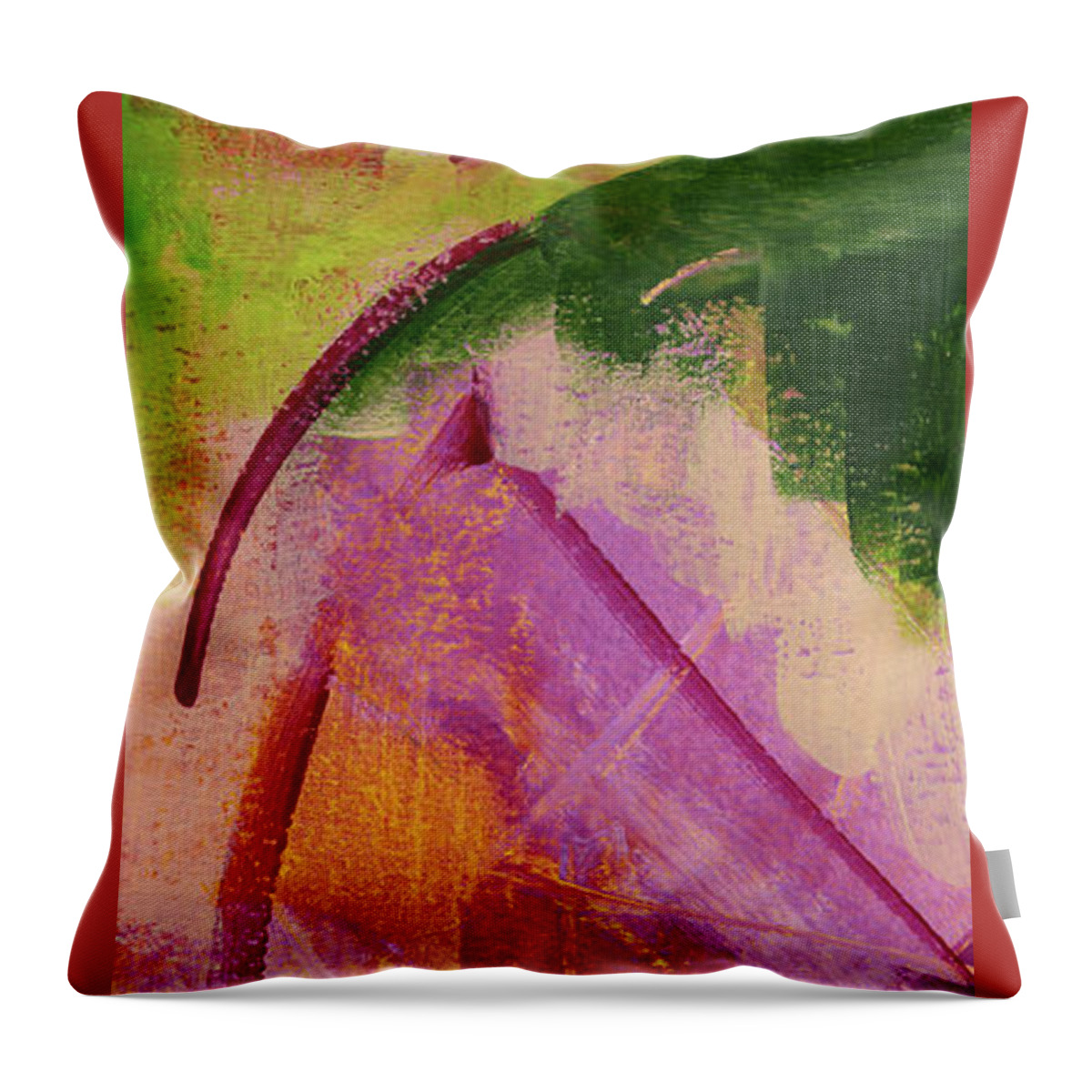 Abstract Throw Pillow featuring the painting Untitled 633 by Chris N Rohrbach