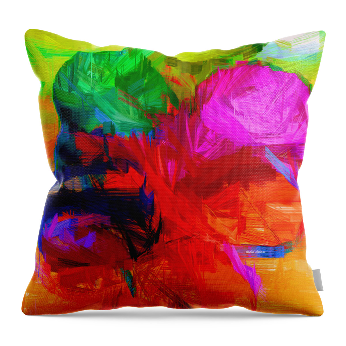  Throw Pillow featuring the digital art Abstract 23 by Rafael Salazar
