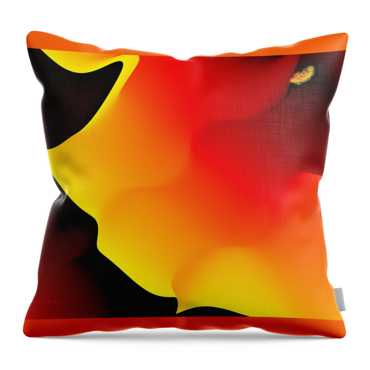 Abstract Throw Pillow featuring the digital art Abstract 515 8 by Kae Cheatham