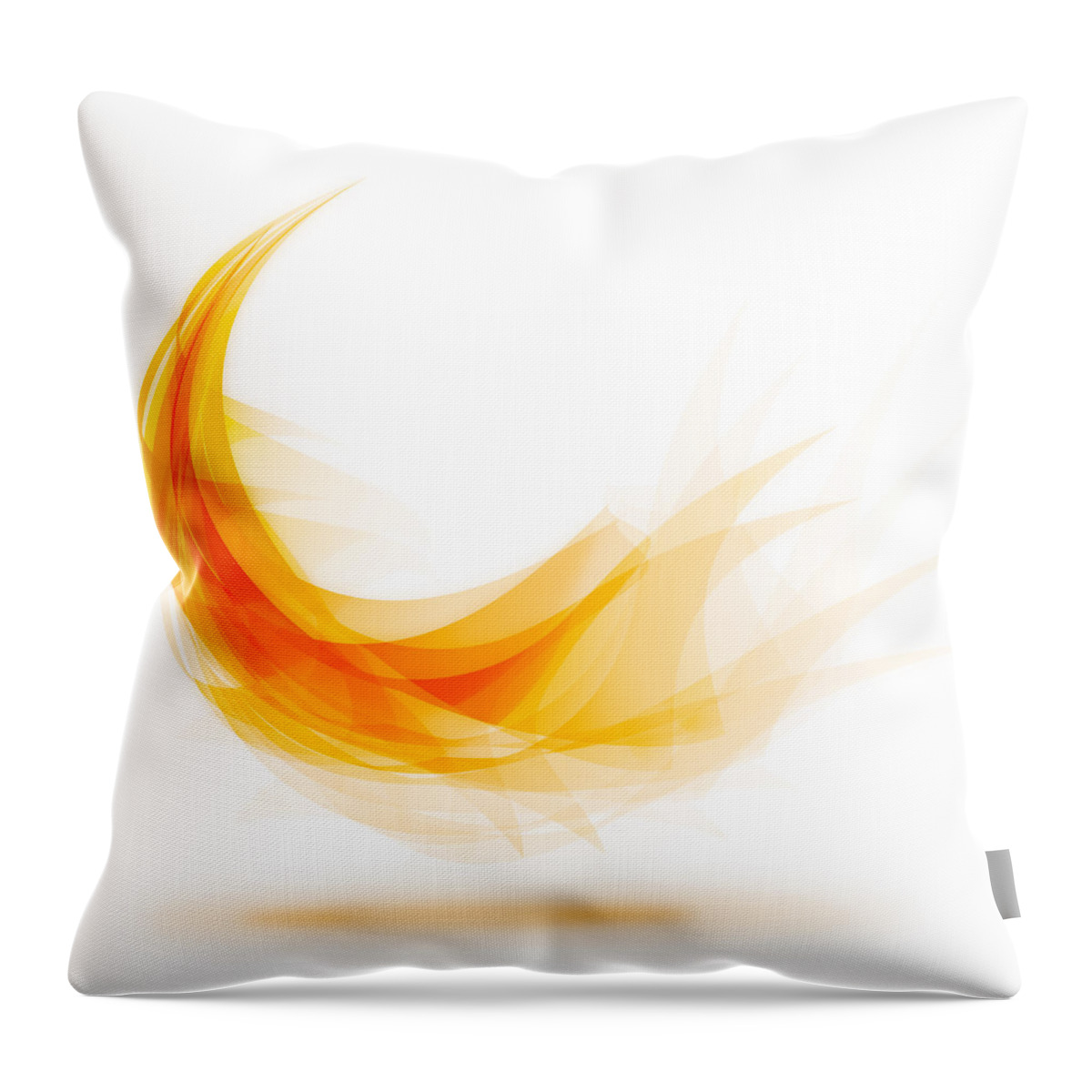Abstract Throw Pillow featuring the painting Abstract feather by Setsiri Silapasuwanchai