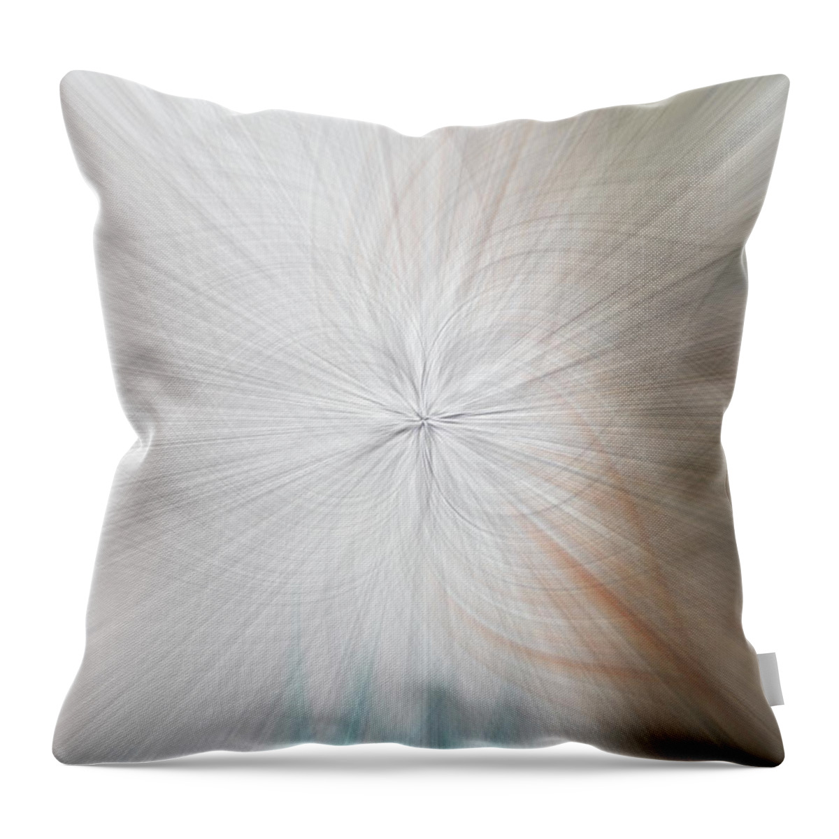 Abstract Throw Pillow featuring the photograph Abstract Fog Swinging Bridge by Tamara Becker